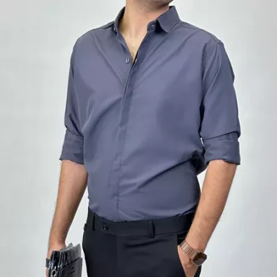 پیراهن باکسی خاکستری